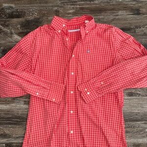 Southern Tide Red Plaid Casual Shirt